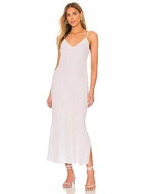 ENZA COSTA Linen Slip Dress in White